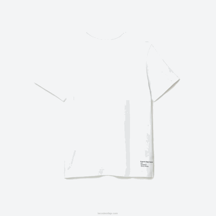 мушкарци мајица од памучног дреса стандардног кроја 8688103 бела 001 Lacoste