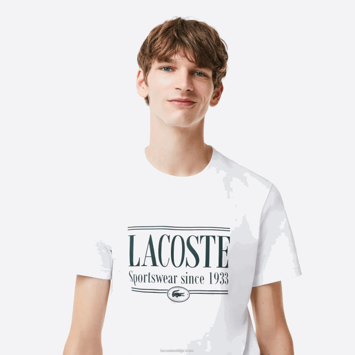 мушкарци мајица стандардног дреса 8688106 бела 001 Lacoste