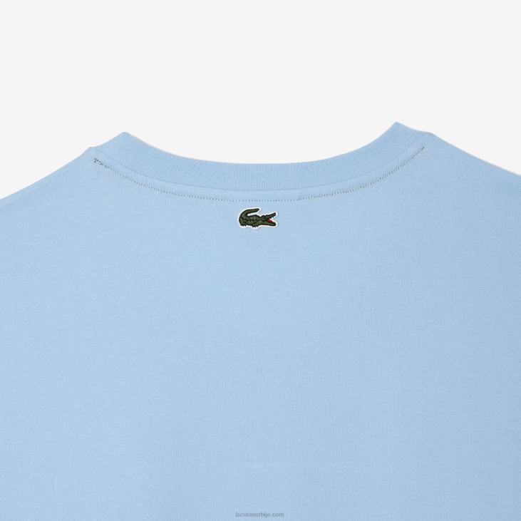 мушкарци широка памучна мајица - плус величина - висока 8688135 блуе хбп Lacoste