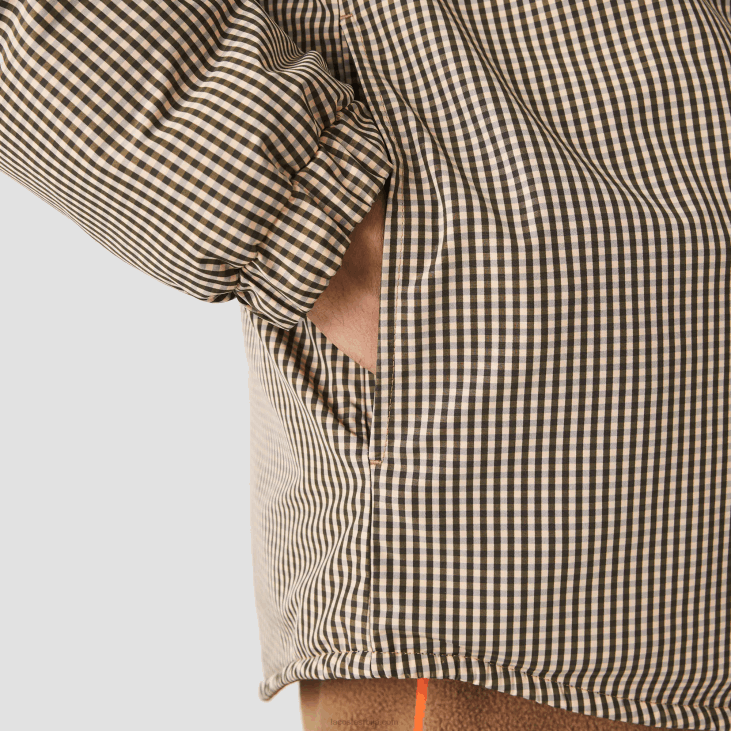 мушкарци Водоодбојна мајица са одштампаним чековима 86881549 беж тамноплава каки зелена 87е Lacoste