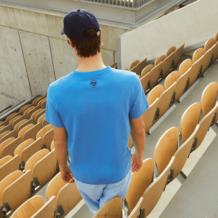 мушкарци спортска мајица од органског памука Ролан Гарос 86881601 тамноплава ид2 Lacoste