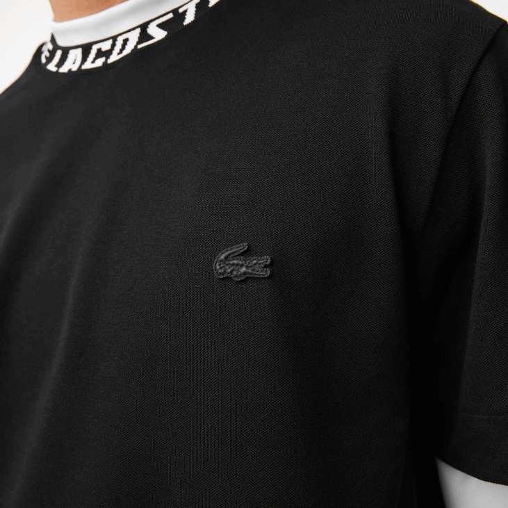 мушкарци мајица са овратником стандардног кроја 8688209 црна 031 Lacoste