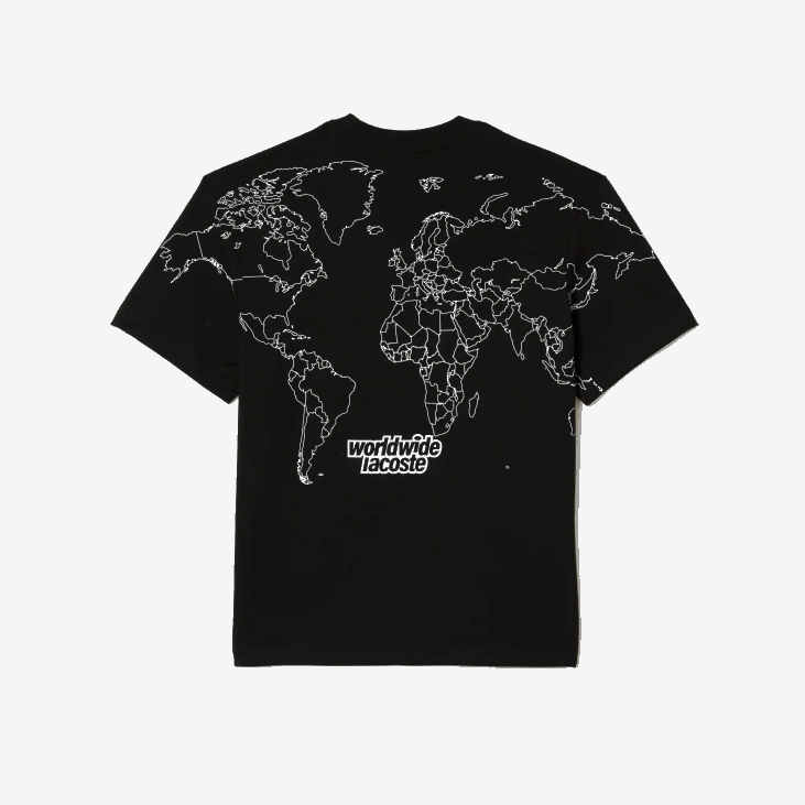 мушкарци опуштена мајица од органског памука 8688223 црна 031 Lacoste