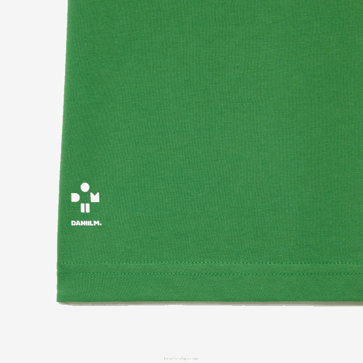 мушкарци мајица тениса к даниила медведева 868825 плаво зелено бело жуто буц Lacoste