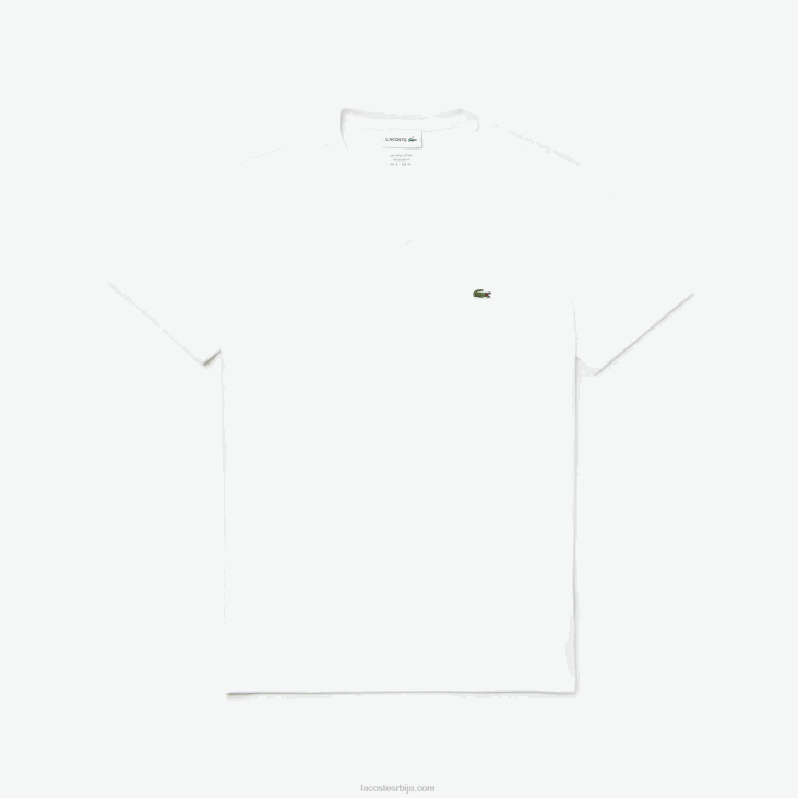 мушкарци Пима мајица од памучног дреса с в-изрезом 868840 бела 001 Lacoste