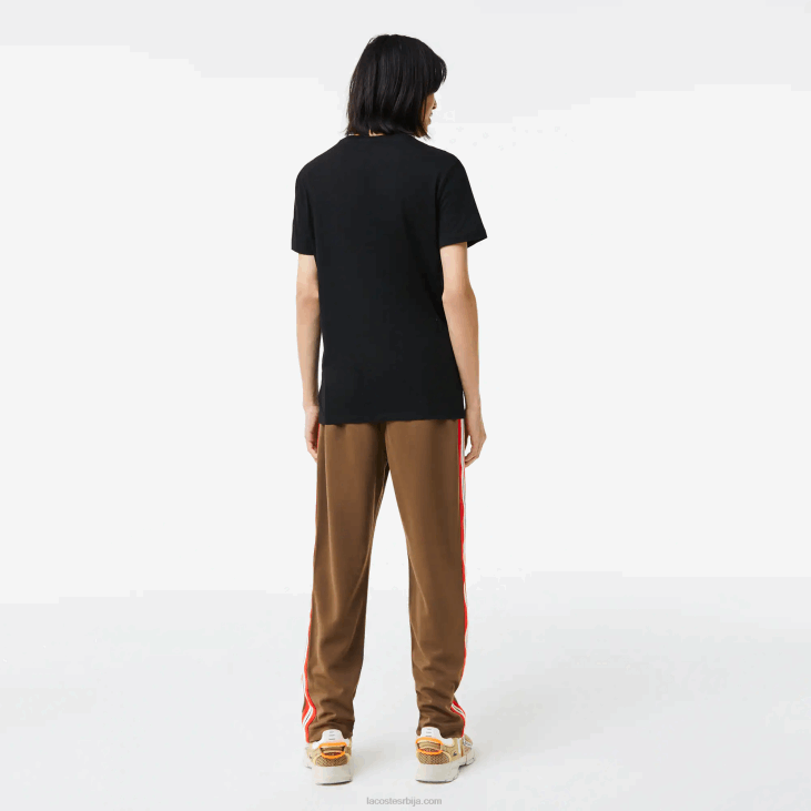 мушкарци Пима мајица од памучног дреса с в-изрезом 868841 црна 031 Lacoste