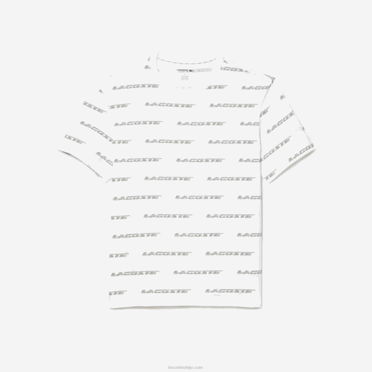 мушкарци мајица са логом од памучног дреса 8688502 бели каки зелени ги8 Lacoste