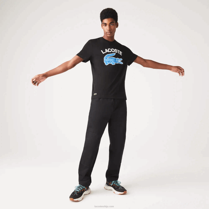 мушкарци мајица стандардног кроја са крокодилским принтом 8688569 црна 031 Lacoste