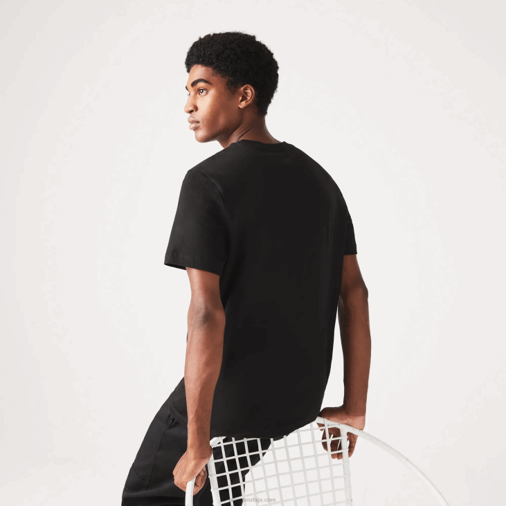 мушкарци мајица стандардног кроја са крокодилским принтом 8688569 црна 031 Lacoste