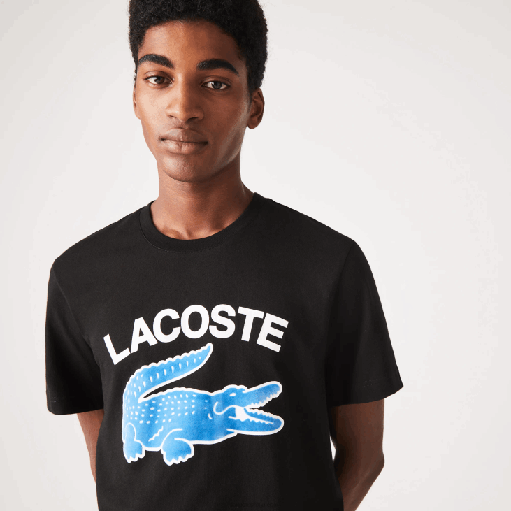 мушкарци мајица стандардног кроја са крокодилским принтом 8688569 црна 031 Lacoste