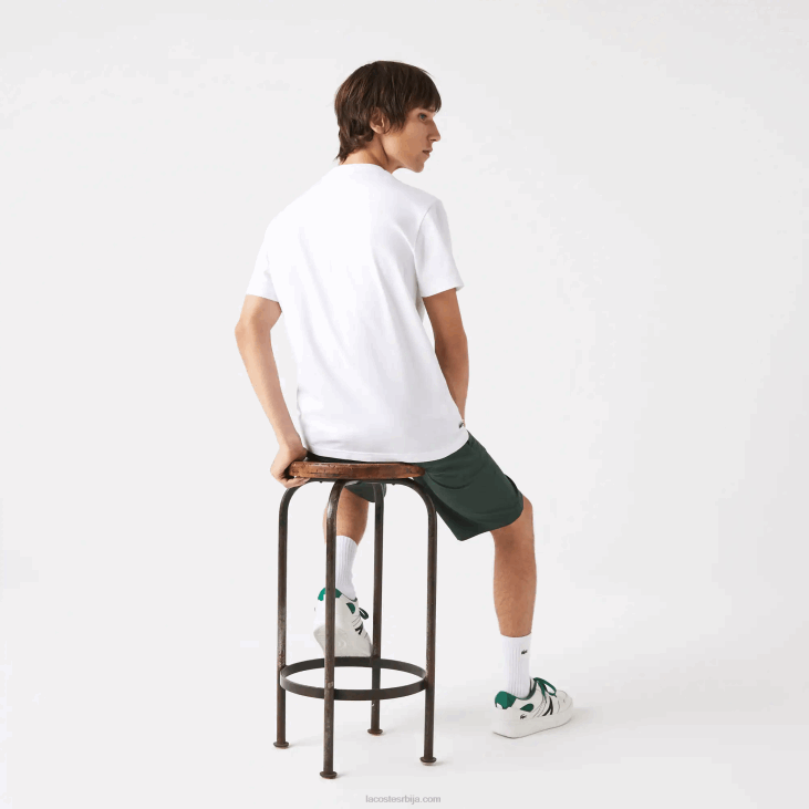 мушкарци мајица стандардног кроја са крокодилским принтом 8688570 бела 001 Lacoste