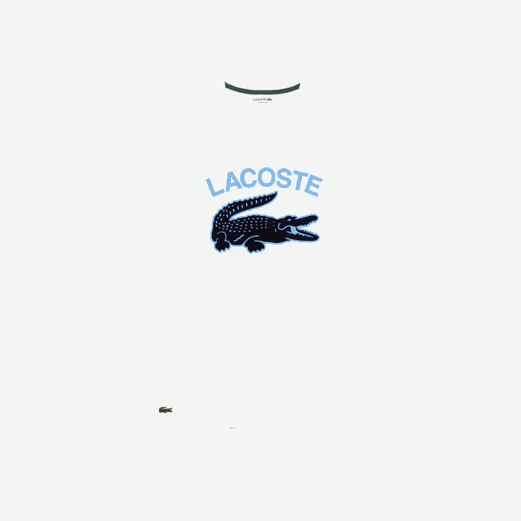 мушкарци мајица стандардног кроја са крокодилским принтом 8688570 бела 001 Lacoste