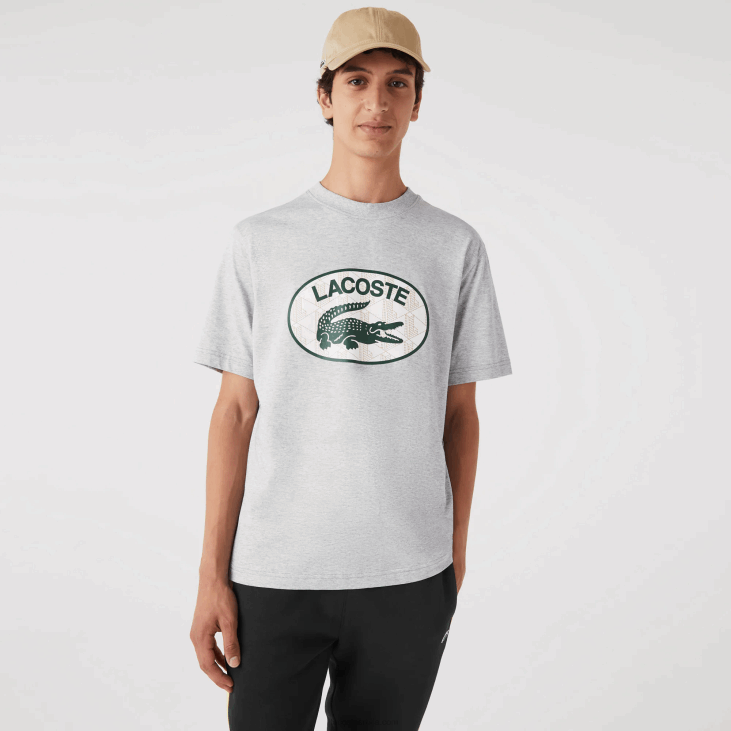 мушкарци мајица са монограмом стандардног кроја 8688579 сиви кине цца Lacoste