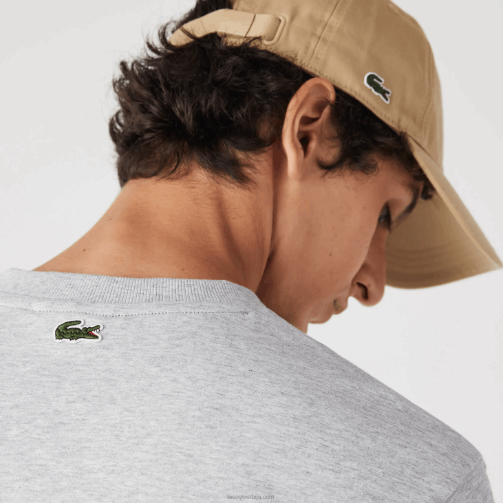 мушкарци мајица са монограмом стандардног кроја 8688579 сиви кине цца Lacoste