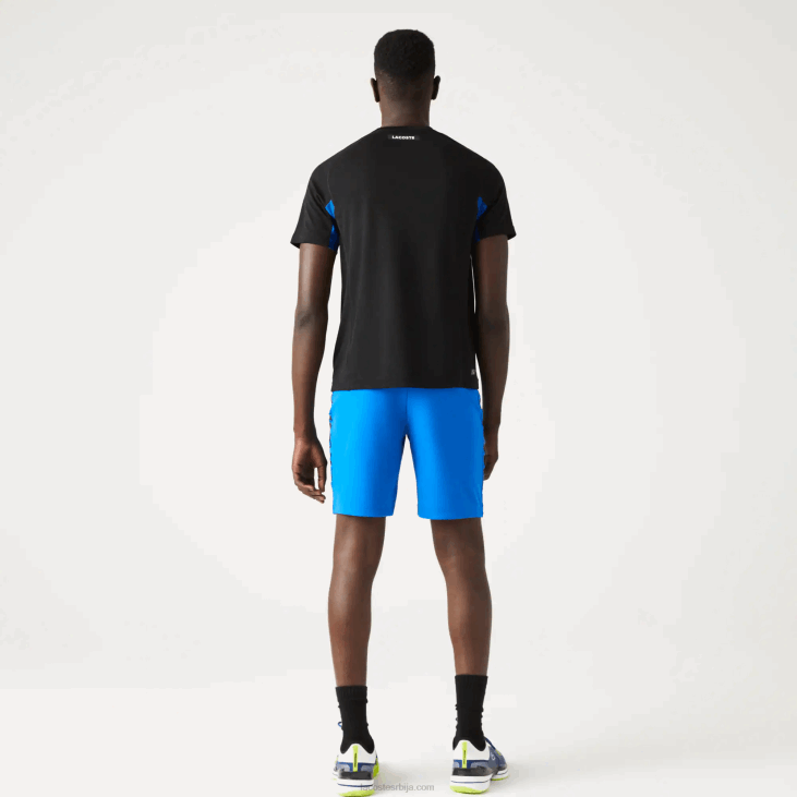 мушкарци спортска ултра-сува тениска мајица са колор блоковима 8688585 плава црна и2е Lacoste