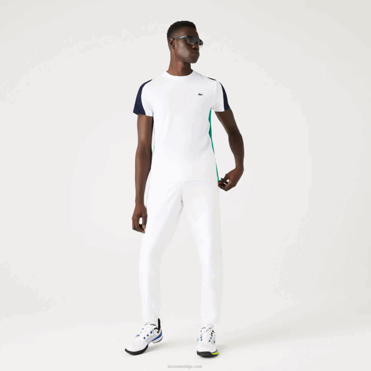 мушкарци спортска тениска мајица са крокодилским принтом 8688588 бела зелена тамноплава их9 Lacoste