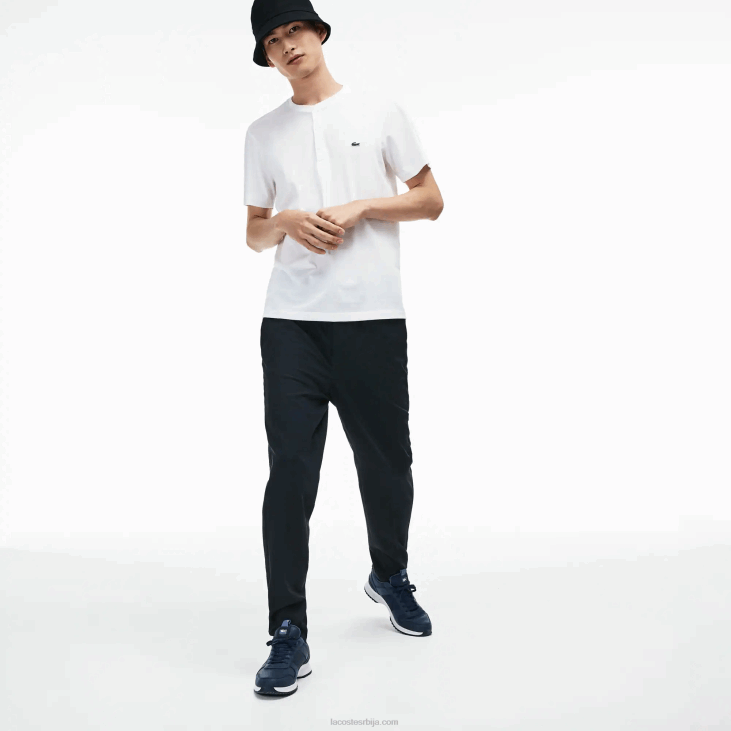 мушкарци хенлеи изрез пима памучна мајица од дреса 8688589 бела 001 Lacoste