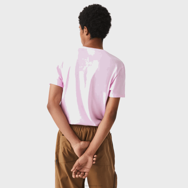 мушкарци Пима мајица од памучног дреса с в-изрезом 8688615 розе з4х Lacoste