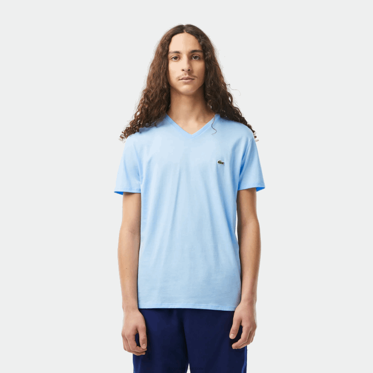 мушкарци Пима мајица од памучног дреса с в-изрезом 8688624 блуе хбп Lacoste
