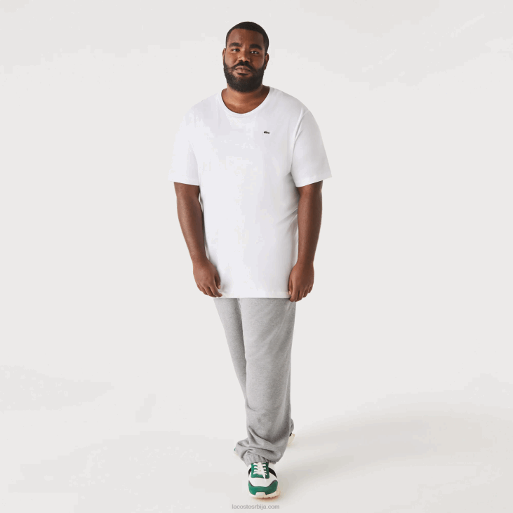 мушкарци кл мајица од памучног дреса нормалног кроја 8688651 бела 001 Lacoste