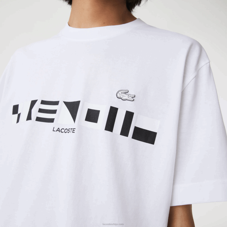 мушкарци мајица опуштеног кроја 8688661 бела 001 Lacoste