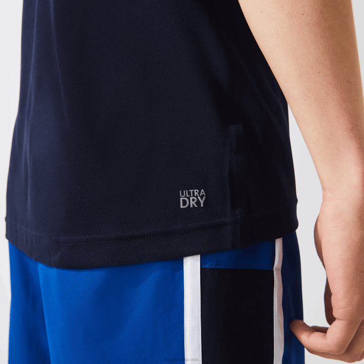 мушкарци спортска прозрачна пике мајица 8688670 тамноплава 166 Lacoste