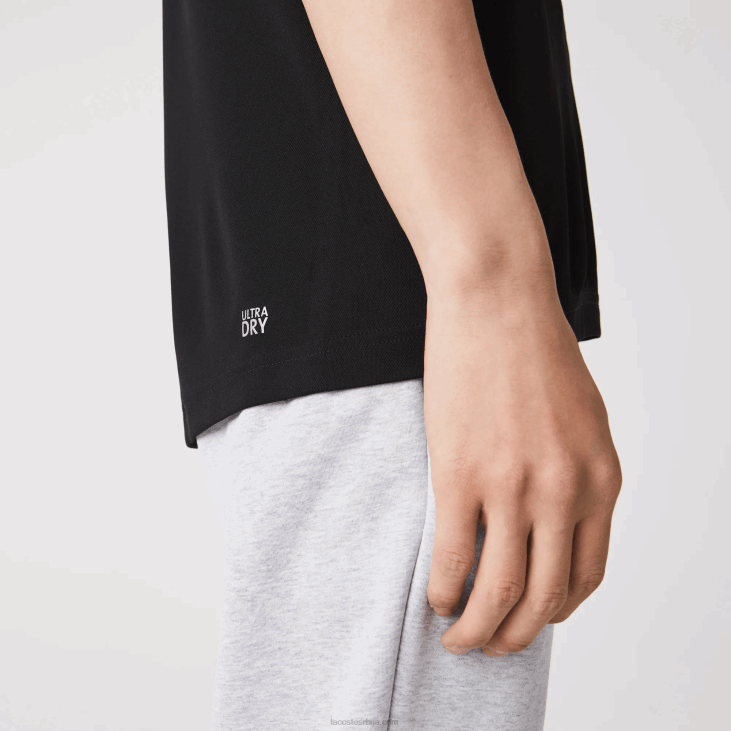 мушкарци спортска прозрачна пике мајица 8688672 црна 031 Lacoste