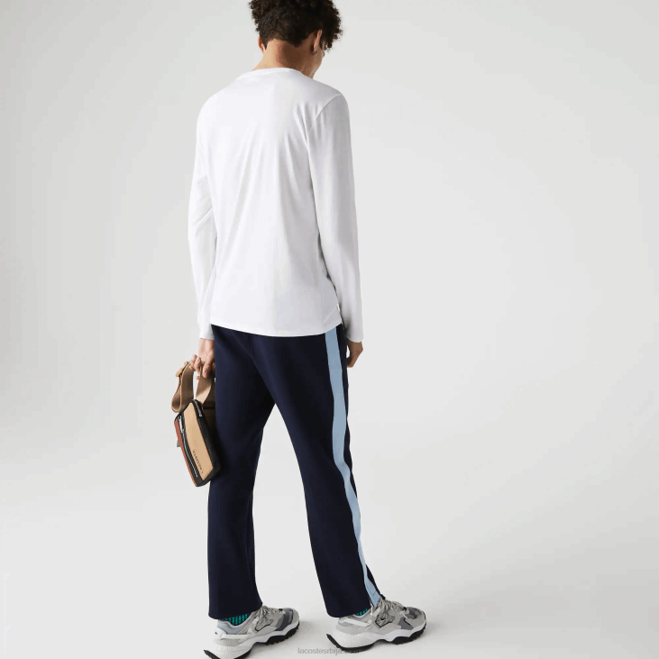 мушкарци лагана мајица од пима памучног дреса са в-изрезом 8688675 бела 001 Lacoste