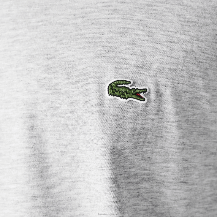 мушкарци лагана мајица од пима памучног дреса са в-изрезом 8688677 сиви кине цца Lacoste