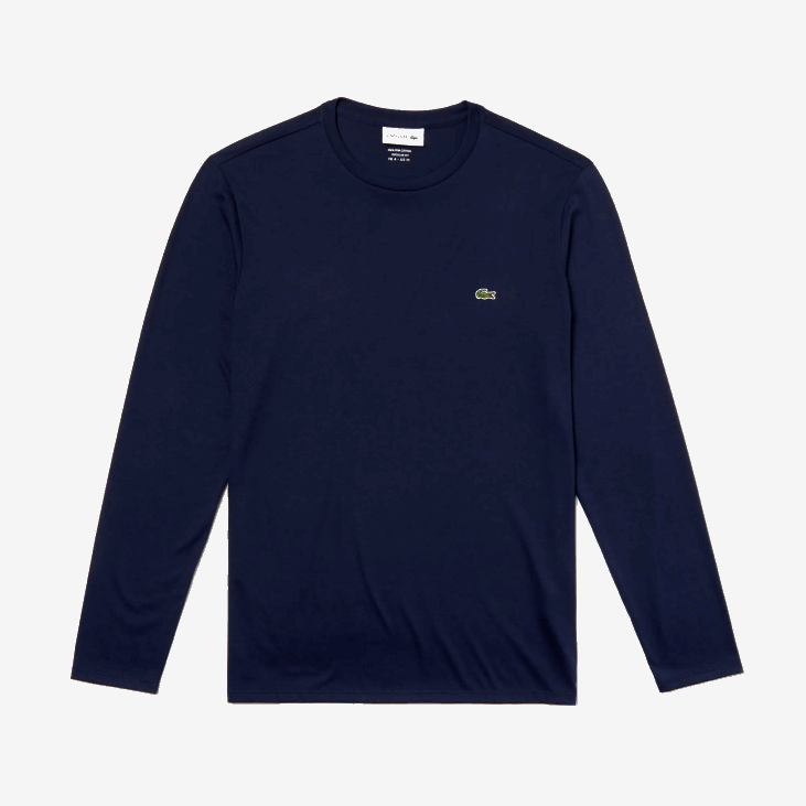 мушкарци мајица од пима памучног дреса са округлим изрезом 8688688 тамноплава 166 Lacoste