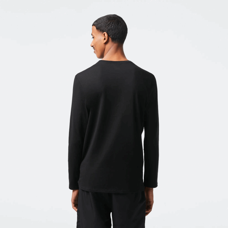 мушкарци мајица од пима памучног дреса са округлим изрезом 8688690 црна 031 Lacoste