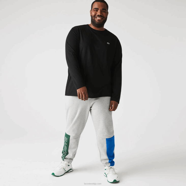 мушкарци мајица од пима памучног дреса са округлим изрезом 8688690 црна 031 Lacoste