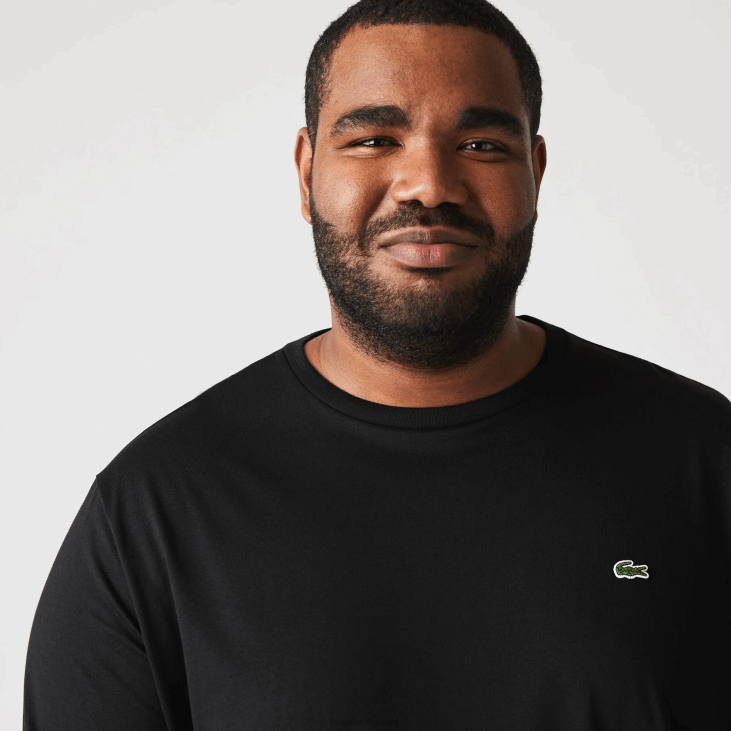 мушкарци мајица од пима памучног дреса са округлим изрезом 8688690 црна 031 Lacoste