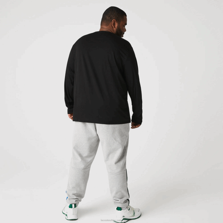 мушкарци мајица од пима памучног дреса са округлим изрезом 8688690 црна 031 Lacoste