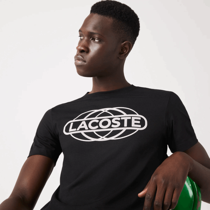 мушкарци мајица спортског органског дреса 8688694 црна 031 Lacoste