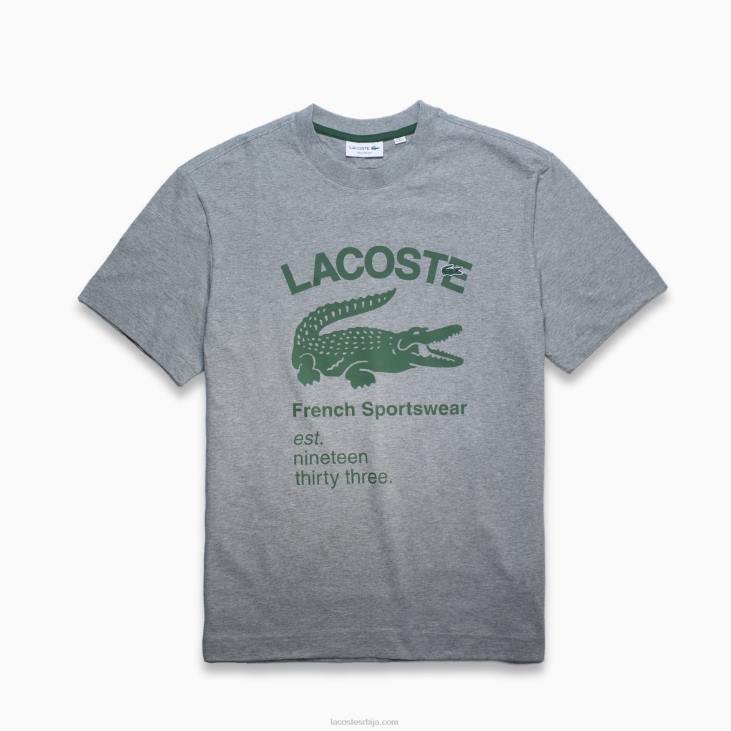 мушкарци опуштена крокодил мајица 8688701 сиво кинеско двориште Lacoste