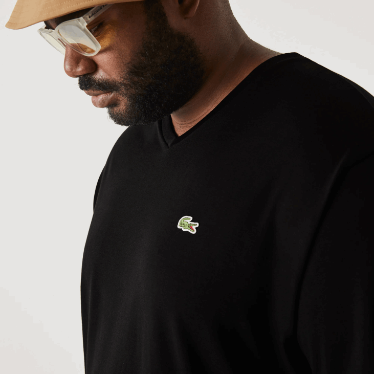 мушкарци мајица са в-изрезом 8688714 црна 031 Lacoste