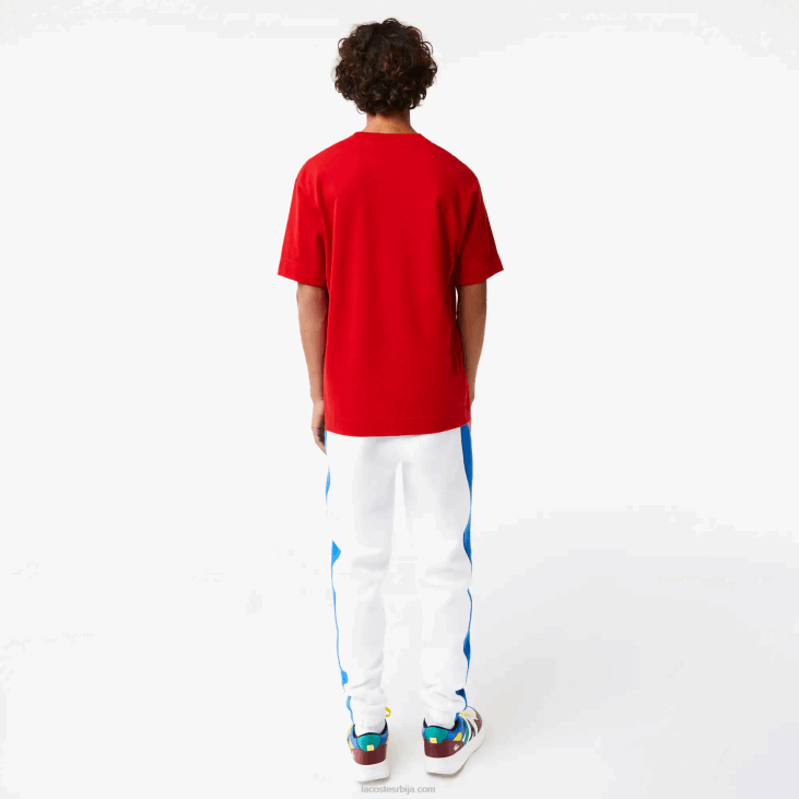 мушкарци мајица опуштеног кроја са значком са комичним ефектом 8688744 црвена 240 Lacoste