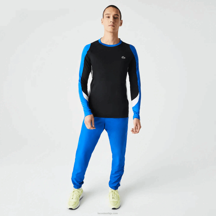 мушкарци спортска тениска мајица 8688753 црно плаво бело зфз Lacoste