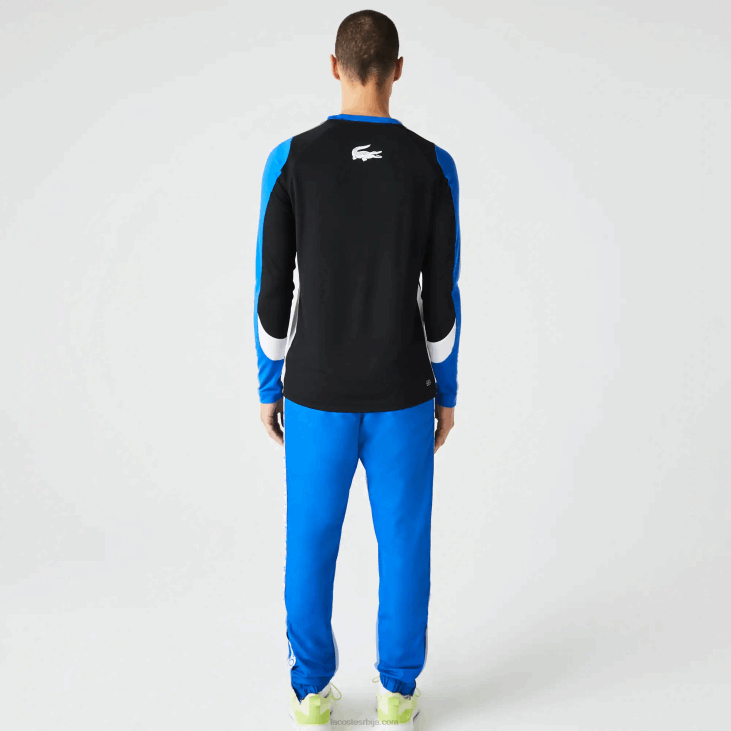 мушкарци спортска тениска мајица 8688753 црно плаво бело зфз Lacoste