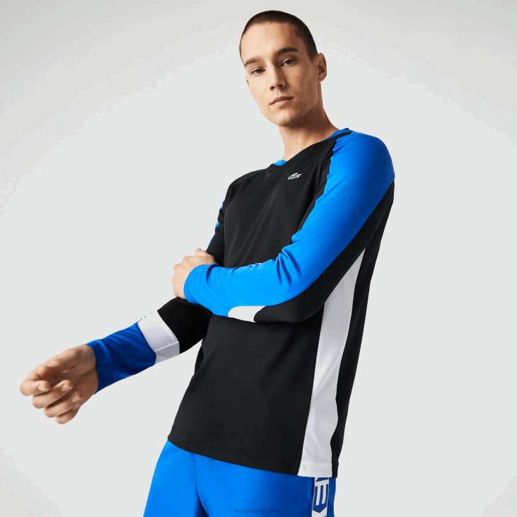 мушкарци спортска тениска мајица 8688753 црно плаво бело зфз Lacoste