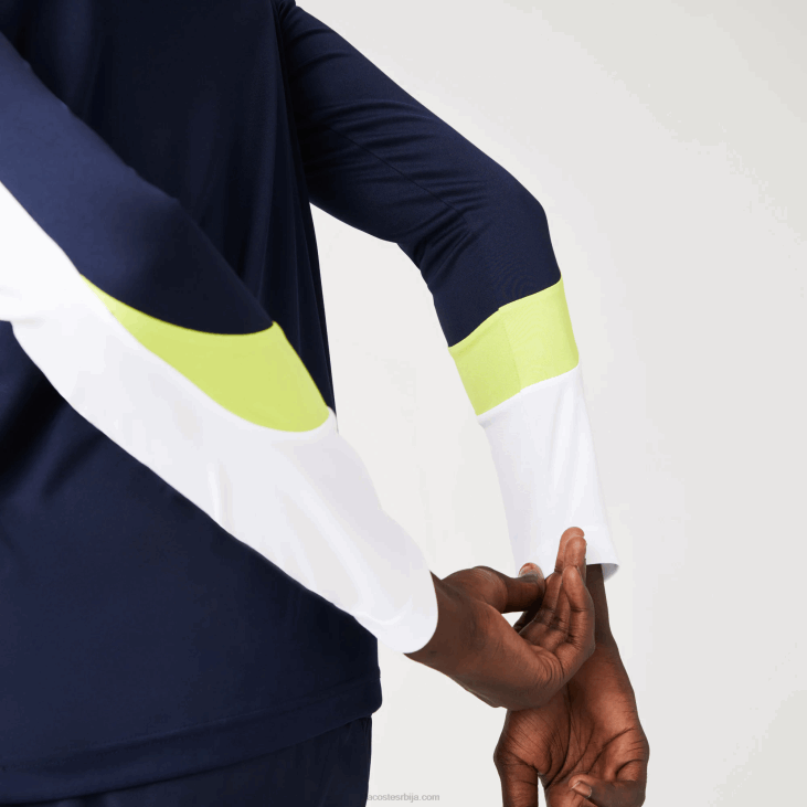 мушкарци спортска тениска мајица 8688754 тамноплава жута бела 692 Lacoste