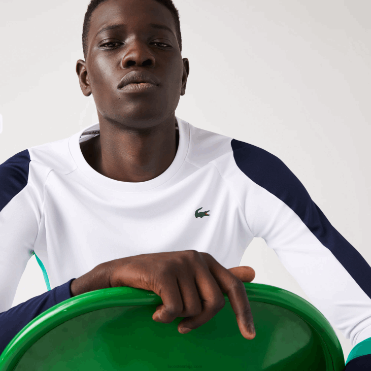 мушкарци спортска тениска мајица 8688755 бела зелена тамноплава их9 Lacoste