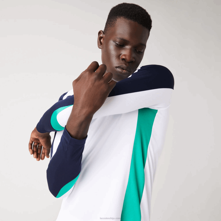 мушкарци спортска тениска мајица 8688755 бела зелена тамноплава их9 Lacoste