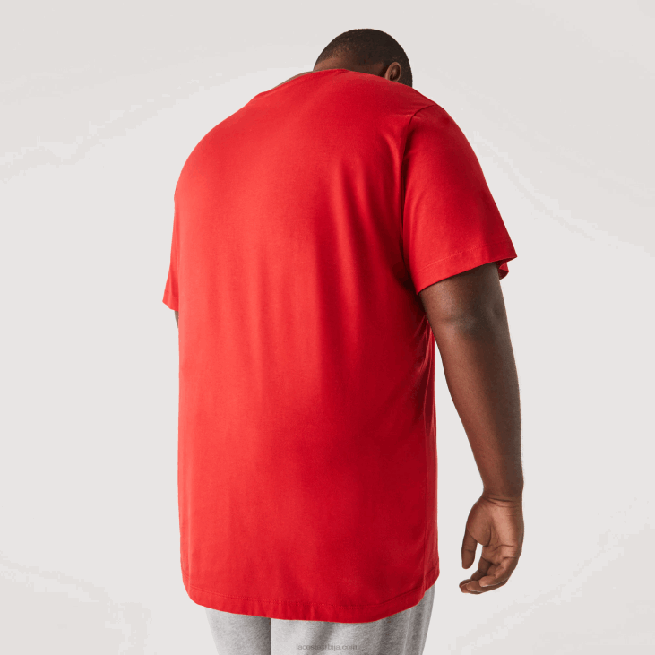 мушкарци Мајица од памучног дреса са великим изрезом кл 8688756 црвена 240 Lacoste
