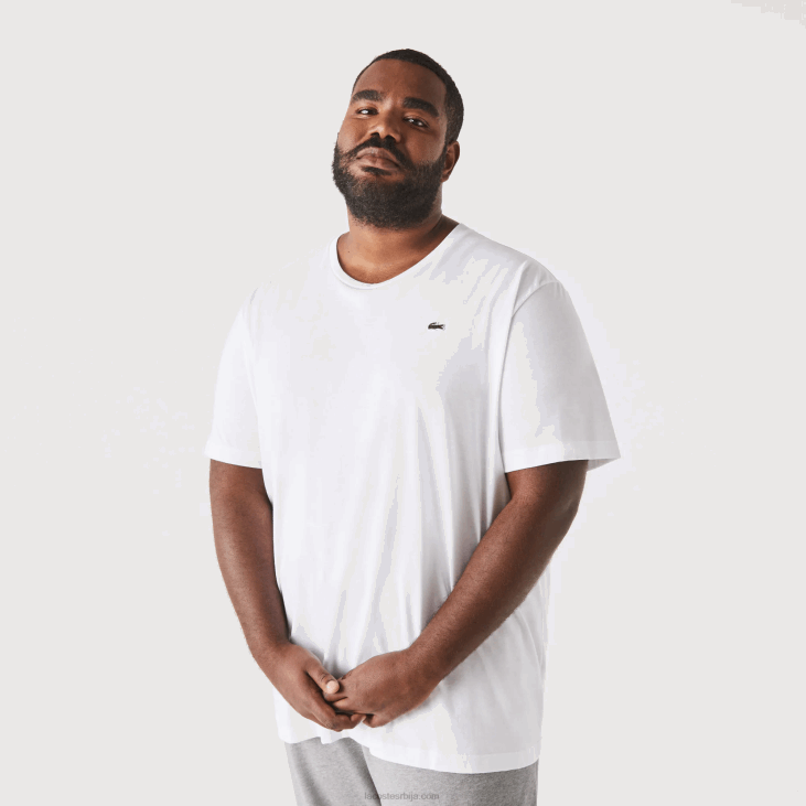 мушкарци Мајица од памучног дреса са великим изрезом кл 8688758 бела 001 Lacoste