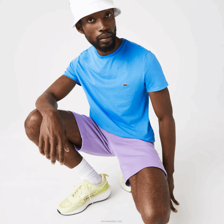 мушкарци мајица од пима памучног дреса са округлим изрезом 8688767 плава 4ка Lacoste