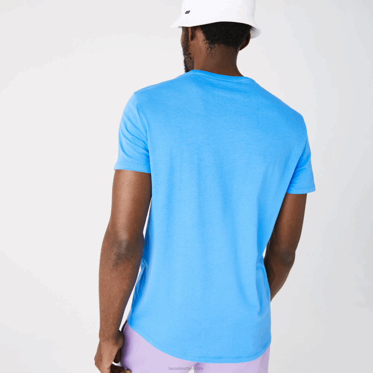 мушкарци мајица од пима памучног дреса са округлим изрезом 8688767 плава 4ка Lacoste