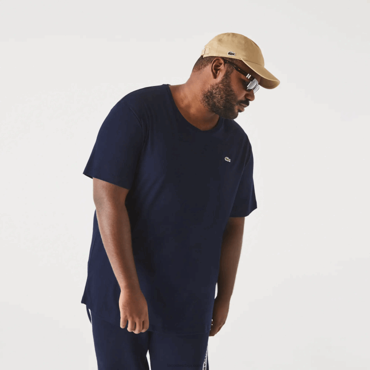 мушкарци Мајица од памучног дреса са великим изрезом кл 8688769 тамноплава 166 Lacoste