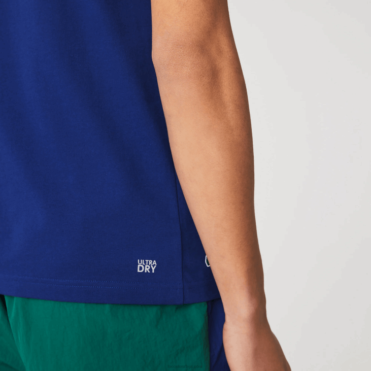 мушкарци Прозрачна мајица са спортским изрезом за тенис 8688794 плаво бела гтд Lacoste